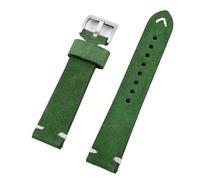Bracelet de montre Vintage en cuir suédé, 1 pièce, 20mm 22mm, couture faite à la main for Gt2/3/4(Green,20mm)