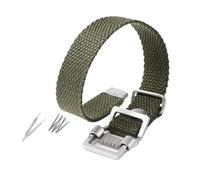 Bracelet de montre vintage en toile tissée respirante 20 mm/22 mm, compatible avec les bracelets tissu tressé Rolex, Black Green Water Ghost, Hamilton, Seiko, Tudor(Army green,21mm)