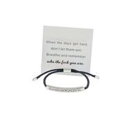 Bracelet de motivation pour femme avec inscription « Remember Who The You Are » - Fait à la main - Réglable - Pour famille, amis, femmes et filles, 1pcs, Nylon, Améthyste créée