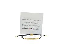 Bracelet de motivation pour femme avec inscription « Remember Who The You Are » - Fait à la main - Réglable - Pour famille, amis, femmes et filles, 1pcs, Nylon, Améthyste créée