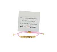 Bracelet de motivation pour femme avec inscription « Remember Who The You Are » - Fait à la main - Réglable - Pour famille, amis, femmes et filles, 1pcs, Nylon, Améthyste créée
