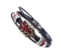 Bracelet De Musique, Bracelets Cool Hommes - Bracelets De Style Punk Réglables | Bracelet Multicouche Tressé Fait À La Main, Bijoux De Mode Les Amateurs De Musique