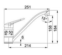 Mitigeur - FRANKE - Novara Plus - Pivotant - Ø 50 mm - Chromé