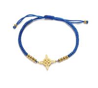 Bracelet de Nœuds de Sorcières pour Femmes Hommes en Acier Inoxydable Magie Sorcellerie Nœud de Sorcière avec une Perle Tissage Coloré Ajustable Bijoux Wiccan (Or-B 1-1)