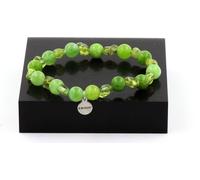 Bracelet de péridot du Myanmar (Birmanie) + perles de péridot de 8 mm