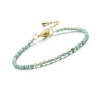Bracelet de perles à facettes en pierre naturelle de 2 mm avec fermoir en laiton pour un usage quotidien, cadeau d'anniversaire pour femme, Pierre