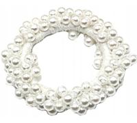 Bracelet de perles avec perles blanches et zircon cubique, bijoux métal