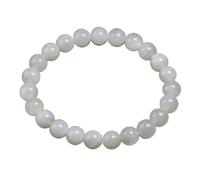 Bracelet de Perles，Bracelet Pierre Lune Blanche Chakra Divine Féminine Équilibre Émotionnel Chance Bracelets for Femmes Hommes Unisexe Bijoux Fins wanglan(Beads 8mm-19cm 7.5inch)