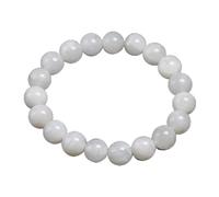 Bracelet de Perles，Bracelet Pierre Lune Blanche Chakra Divine Féminine Équilibre Émotionnel Chance Bracelets for Femmes Hommes Unisexe Bijoux Fins wanglan(Beads 10mm-18cm 7.0inch)
