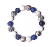 Bracelet de Perles ， Bracelets 10 mm for Femmes Hommes Chakra Multicolore en Pierre Naturelle Corde élastique Extensible Bijoux Faits à la Main Cadeaux wanglan(19cm-NO.13)