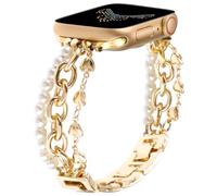 Bracelet de perles compatible avec Apple Watch millimètre, iWatch Series SE 9, 8, 7, 6, 5, 4, 3 Ultra pour femme, bracelet élégant et tendance