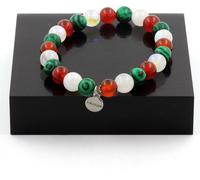 Bracelet de perles d'agate rouge + pierre de lune + malachite 8 mm