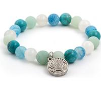 Bracelet de perles de jade, howlite, agate et amazonite MINK46/17