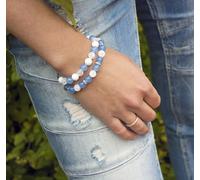 Bracelet de perles de jade, jade et cristal MINK119/17.
