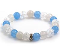 Bracelet de perles de jade, jade et cristal MINK15/17.