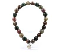 Bracelet de perles de rubis Mogok, Myanmar + émeraude zambienne + saphir Mogok, Myanmar 8 mm