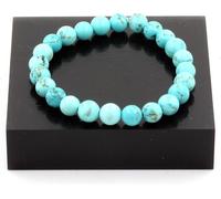 Bracelet de perles de turquoise howlite 8 mm