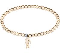 Bracelet de perles en acier doré Orbe 2040333