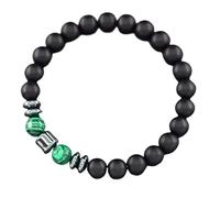 Bracelet de perles en cristal d'améthyste naturelle for femme, cadeau méditation(19cm(7.48inch),8MM BEADS_B)