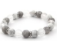 Bracelet de perles en Howlit, jade et cristal MINK124/18