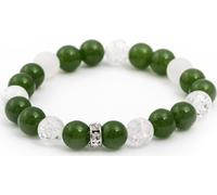 Bracelet de perles en jade de Malaisie et cristal MINK84/17.