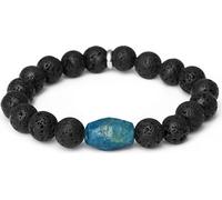 Bracelet de perles en pierre de lave et apatite MINK161/20