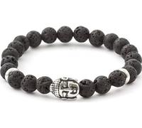 Bracelet de perles en pierre de lave MINK120 - Longueur : 17 cm