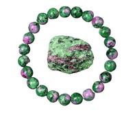 Bracelet de perles en pierre d'obsidienne dorée for hommes et femmes, lumière arc-en-ciel, brute, perle ronde, bijoux énergétiques(17cm,6MM BEADS_7 EPIDOTE)