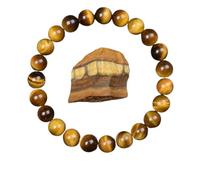Bracelet de perles en pierre d'obsidienne dorée for hommes et femmes, lumière arc-en-ciel, brute, perle ronde, bijoux énergétiques(19cm,6MM BEADS_3 YELLOW TIGER EYE)