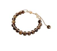 Bracelet de perles en pierre naturelle avec papillon - Bracelet de perles personnalisé - Polyvalent - Léger et haut de gamme - Snxs77, taille unique, Cristal artificiel, Pas de gemme