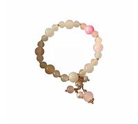 Bracelet de perles en pierre précieuse naturelle fraise pour filles - Bracelet de sens - Série Bouddha fraise - Chaîne de main pour fille - Tempérament - Bijoux d'orchestre, taille unique, Cristal