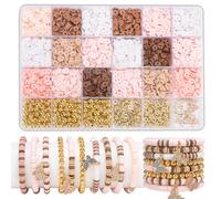 Bracelet De Perles Irrigation Avec Breloques Pour Filles,Kit De Bricolage,Perles Plates,Polymère,Navire Chia,Bijoux Exécutifs,Cadeaux - Type A114-2