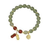 Bracelet de perles moderne d'inspiration chinoise - Bracelet élégant - Bijoux en perles faits à la main - Accessoire de mode pour femme - Bijou élégant et réglable - Inspiré de la Chine pour, taille