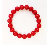 Bracelet de perles 'Perla' rouge - 10 mm [R8485]