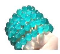 Bracelet de perles, pierre d'amazonite bleue qualité, précieuse naturelle, bijoux à faire soi-même, for femme, homme, cadeau wanglan(Blu)