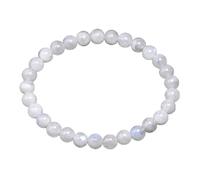 Bracelet de Perles，Pierre Lune Arc-en-Ciel Naturel Femmes Bracelets Lumière Bleue for Hommes Perles Pierre d'énergie Ronde Bijoux Faits à la Main Cadeau wanglan(Beads 6mm-17cm 6.7inch)
