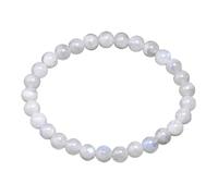 Bracelet de Perles，Pierre Lune Arc-en-Ciel Naturel Femmes Bracelets Lumière Bleue for Hommes Perles Pierre d'énergie Ronde Bijoux Faits à la Main Cadeau wanglan(Beads 6mm-16cm 6.3inch)