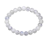 Bracelet de Perles，Pierre Lune Arc-en-Ciel Naturel Femmes Bracelets Lumière Bleue for Hommes Perles Pierre d'énergie Ronde Bijoux Faits à la Main Cadeau wanglan(Beads 8mm-21cm 8.3inch)