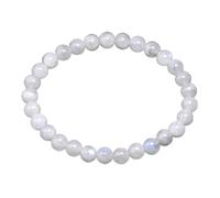 Bracelet de Perles，Pierre Lune Arc-en-Ciel Naturel Femmes Bracelets Lumière Bleue for Hommes Perles Pierre d'énergie Ronde Bijoux Faits à la Main Cadeau wanglan(Beads 6mm-25cm 9.8inch)