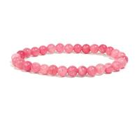 Bracelet de perles rouges en pierre naturelle, chaîne élastique de yoga pour homme et femme, Medium, Pierre rouge, Améthyste