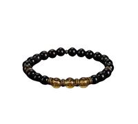 Bracelet De Pierres Précieuses En Pierre De Citrine Naturelle Pour Femmes, Perles D'Agate Noire, Bracelet En Cristal De Guérison, Chakra Extensible, Bracelets À Breloques De Yoga Pour Hommes, Cad