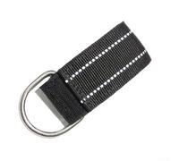 Bracelet de plongée réglable avec sangle en nylon, anneau en D en acier inoxydable 316 pour fixer les caméras lumière de plongée pendant la plongée avec tuba (noir 37 x 4 cm)