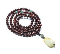 Bracelet de prière bouddhiste 108 perles en bois de santal rouge jade 6 mm 8 mm fait main perles de méditation minimalistes bijoux cadeau, One Size, Bois de santal rouge, Zoïsite