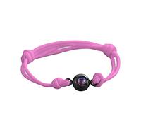 Bracelet de projection photo cercle personnalisé avec souvenir de couple, cadeau d'anniversaire, de Saint-Valentin (H)