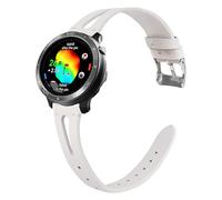 Bracelet de rechange compatible avec Voice Caddie Smart Watch, bracelet de rechange fin en cuir vintage à dégagement rapide, compatible avec Voice Caddie T11 PRO, T9 Watch (blanc, bracelet de 20 mm)