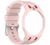Bracelet de rechange confortable en silicone souple pour montre Swatch X et compatible Watch Str - Longueur réglable - Design élégant - Noir blanc jaune vert rose bleu - Bracelet de rechange durable