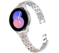 Bracelet de rechange Dealele compatible avec Samsung Galaxy Watch 7 / FE / 6/6 Classic / 5/5 Pro / 4/4 Classic / 3 41 mm, bracelets de rechange en métal avec diamants scintillants de 20 mm pour Huawei