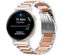 Bracelet de rechange en acier inoxydable à dégagement rapide compatible avec Garmin Vivoactive 5/Approach S12/Approach S40/Approach S42/D2 Air/D2 Air X10/Forerunner 245/Forerunner 55/Forerunner 645