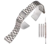 Bracelet de rechange en acier inoxydable de 18 mm compatible avec Casio F-108WH AE1200WH A168WA A158WA LA670WGA A700W Accessoires de montre pour homme et femme (argent3)