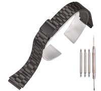 Bracelet de rechange en acier inoxydable de 18 mm compatible avec Casio F-108WH AE1200WH A168WA A158WA LA670WGA A700W Accessoires de montre pour homme et femme (noir) 3